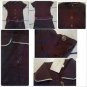 Womens Brown Military style Button Dress Lady's Brown button up casual dress S