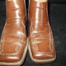Brown zip up dress shoe boot Mens high top Leather dress shoe Boot  8.5 ZIP UP