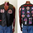 Negro League leather vest M-5X Mens leather sleeveless Negro League Vest NWT