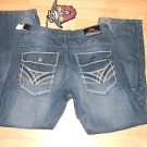 Mens blue denim jean pants by CULTURE REVOLUTION  W36X32L