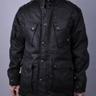 Black Heavy Weigth Winter Jacket Coat Akcess Black Long Sleeve Coat Jacket M-2XL