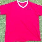 Red White short sleeve pocket V neck T-Shirt short sleeve cotton V-Neck  2XL