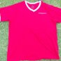 Red White short sleeve pocket V neck T-Shirt short sleeve cotton V-Neck 2XL
