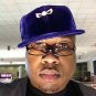 Navy Blue Denim Baseball Hat Old school Golf Hat Velour baseball Cap 71/4 FITTED