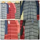 Blue Gray Long sleeve baseball T shirt  Pin Stripe Crew neck BASEBALL TEE  S-2X