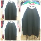 White Black Long sleeve baseball T shirt  PRO CLUB BASEBALL TEE  S-2X
