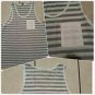 White Gray Pin Stripe tank top T- shirt Men's Casual Fashion Tank Top shirt  XL