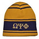 OMEGA PSI PHI GOLD PURPLE SKULL CAP BEENIE CAP FRATERNITY BEENIE Beanie #2