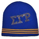SIGMA GAMMA RHO BLUE  SKULL CAP BEENIE CAP SORORITY BEENIE Beanie #2