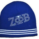 ZETA PHI BETA BLUE  SKULL CAP BEENIE CAP BLING SORORITY BEENIE Beanie #3