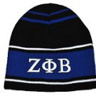 ZETA PHI BETA BLUE BLACK SKULL CAP BEENIE CAP SORORITY BEENIE Beanie #2