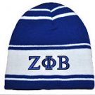 ZETA PHI BETA BLUE WHITE SKULL CAP BEENIE CAP SORORITY BEENIE Beanie #1