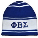 PHI BETA SIGMA BLUE WHITE SKULL CAP BEENIE CAP FRATERNITY BEENIE Beanie #2