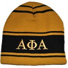 ALPHA PHI ALPHA BLACK GOLD SKULL CAP BEENIE CAP FRATERNITY BEENIE Beanie #2