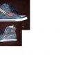 Mens Blue high top denim sneaker shoe SZ 7.5-12 US NIB