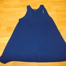 Womens royal blue short sleeveless blouse blue sleeveless blouse shirt M