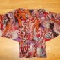 Womens red black white short sleeve blouse Womens Strapless blouse shirt L