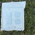Leviton R42-80455-W White Decora Nylon Midway 2 toggle Wallplate switch plate NW