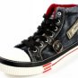 Mens Black high top denim sneaker shoe SZ 7.5-12 US NIB