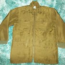 Olive Green long sleeve silk quarter length jacket Light weight silk Jacket L
