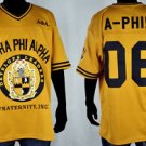 Alpha Phi Alpha short sleeve football jersey L-5X GOLD