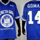 Phi Beta Sigma short sleeve football jersey L-5X BLUE