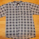 Sean John Light Blue short sleeve button up shirt Plaid print casual shirt 2X