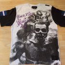 BLAC LABEL White Black short sleeve V neck T shirt Honor Lies Toil T shirt L NEW
