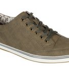 Mens khaki low top sneaker shoe low top leather sneaker shoe 6.5-12 Tie up