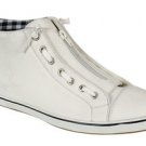 Mens white high top sneaker shoe high top leather sneaker shoe 6.5-12 Zip up