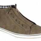 Mens khaki high top sneaker shoe high top leather sneaker shoe 6.5-12 Zip up