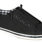 Mens black low top sneaker shoe low top leather sneaker shoe 6.5-12 Zip up