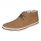Mens tan high top sneaker shoe tan high top leather sneaker shoe 6.5-12