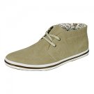 Mens Khaki high top sneaker shoe high top leather sneaker shoe 6.5-12