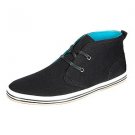 Mens black high top sneaker shoe black canvas high top sneaker shoe 6.5-12