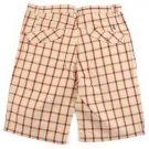 Mens yellow burgundy plaid shorts by Kanti plaid walking golf shorts W28-38W