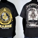 Mens Black short sleeve Mason T shirt Masonic T shirt