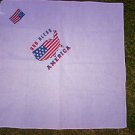 Blue USA Handkerchiefs Bandana Scarf GOD BLESS AMERICIA Cotton Hanerchief NEW