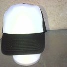 Black White Trucker Hat Cap Cotton Mesh Snapback Trucker Hat Baseball Cap One SZ