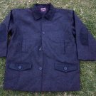 Wool grey long sleeve wool jacket Quater Length Wool Jacket Coat Dark Gray L