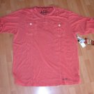 Mens red short sleeve shirt by Artful Dodger Roll up sleeve crew neck t shirt XL