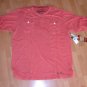 Mens red short sleeve shirt by Artful Dodger Roll up sleeve crew neck t shirt XL