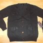 Black Long sleeve military style cardigan sweater Black Cardigan sweater S-2X