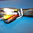 5.5 FT Gold 3 RCA Plug Cable Video Audio Composit TV AV  RCA VIDEO PLUGS