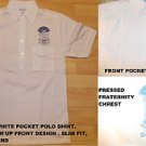 PHI BETA SIGMA WHITE SHORT SLEEVE POLO SHIRT White Phi Beta Sigma Polo shirt SML