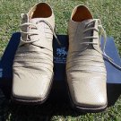 Mens Bill Band Cream Off white Dress Casual tie up loafer shoe Dress shoe 9US