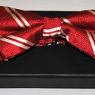 Kappa Alpha Psi Red white Bow Tie 100%  SILK PRE-TIED BOW TIE in Gift Box