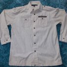 Sean John Long sleeve button up shirt Mens Cream Corduroy long sleeve shirt M
