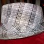 Men Women Unisex Fedora Hat Fedora Hat with Tan black plaid band NEW 56CM NWOT