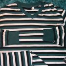 Mens black white long sleeve V neck shirt by Rocawear long sleeve V neck L XL